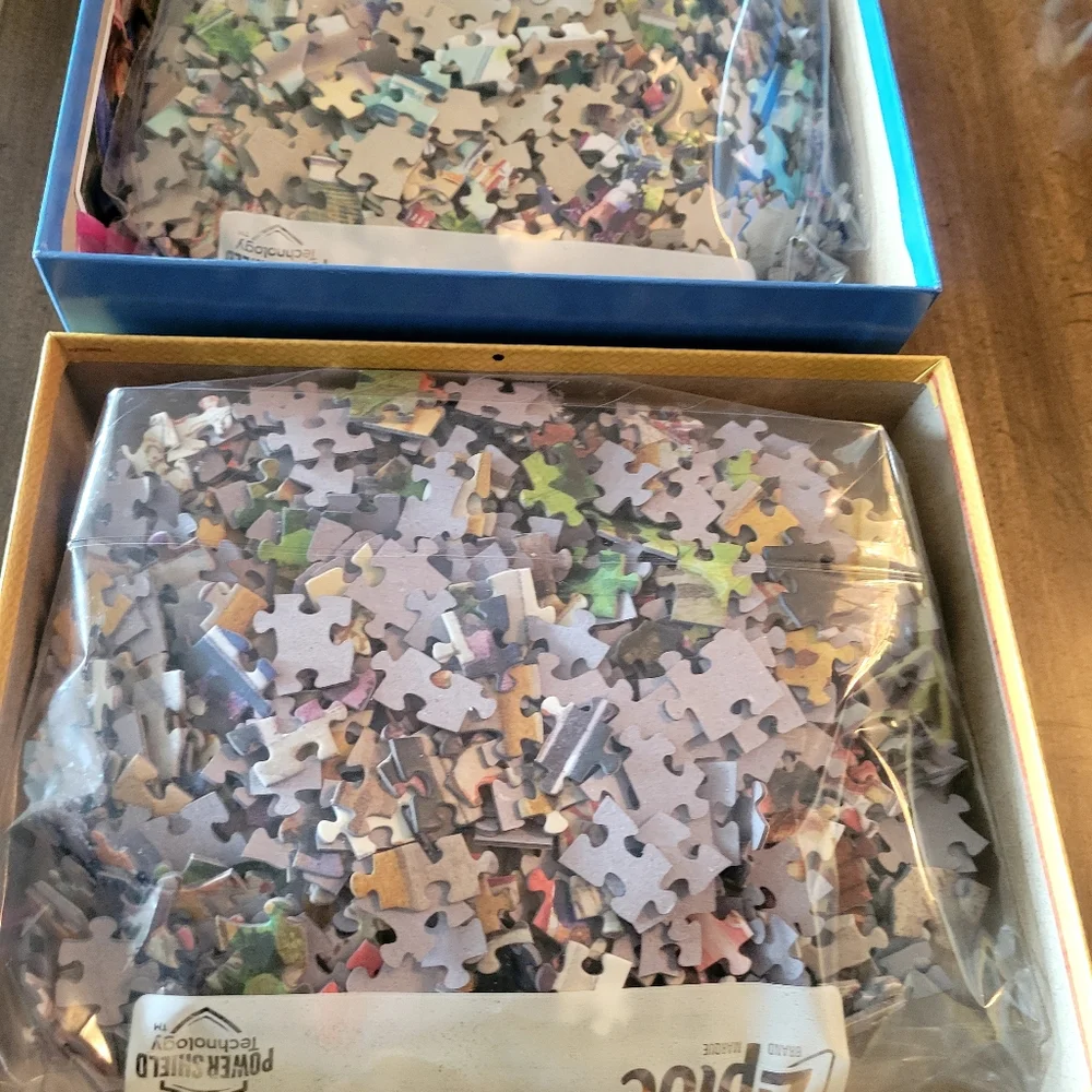 Gibson Grandma's Treat and Community Puzzle Set - Blue and Brown 2 1000 Piece - Picture 5 of 8